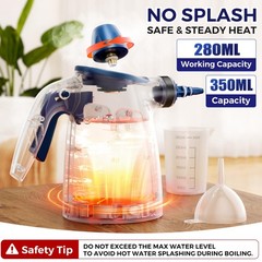 Handheld Steam Cleaner, 230°F Pressurized Steamer L, Ice White & Sky Blue