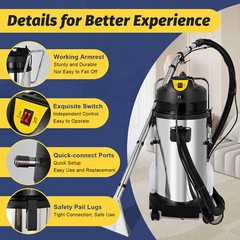 40L 3in1 Commercial Carpet Cleaning Machine, Vacuum Cleaner Extractor