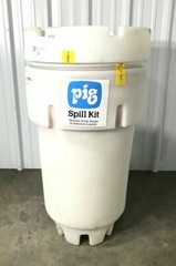 NEW PIG KIT365 HAZMAT SPILL KIT IN 50-GALLON WHEELED DRUM ACIDS BASES & UNKNOWN