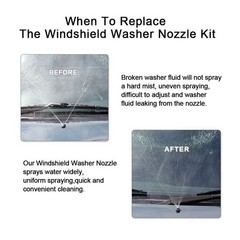 Front Windshield Washer Nozzles kit Replacement for 2008-2012 Liberty, 2006-2…