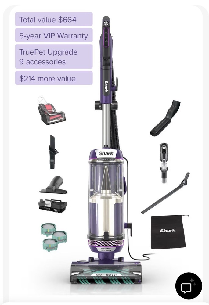 Shark PowerDetect Upright Bagless Vacuum HEPA Pet Tools Multi Surface Bundle