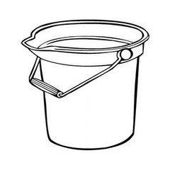 Heavy Duty Utility Pail W/ Bail Handle & Wide Pour Spout Commercial Use