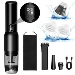 Handheld Car Vacuum Cleaner, Cordless Portable 20KPA Powerful Suction With LE…