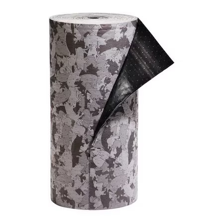 Pig Mat132 Sorbent Roll, 40 Gal, 31 In X 150 Ft, Universal, Gray, Polypropylene