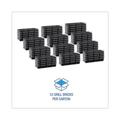 Boardwalk GB12PC 8″ x 4″ Grill Brick – Black (12/Ct) New