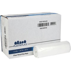 Plasticplace 20-30 Gallon Trash Bags 1.5 Mil Clear Heavy Duty Garbage Can