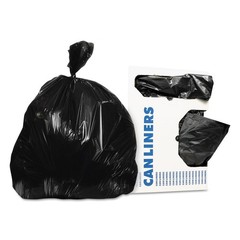 Heritage 45 Gallon 2 mil Low-Density Repro Can Liners – Black (100/Carton)