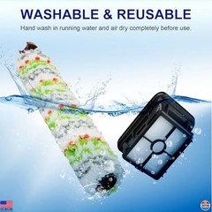 Lemige 3-Pack Brush Filter Set for Bissell CrossWave 3888A, 1785 Pet Pro, 2306A