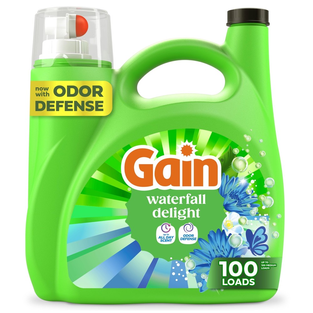 Gain Liquid Laundry Detergent with Odor Defense, 132 Fl Oz (Pack of 1)