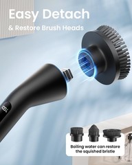 Leebein Electric Spin Scrubber, 2026 Upgraded Cordless Cleaning Pure Black