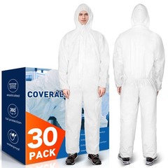 CAREGY 30 Pack Disposable Protective Coveralls, Heavy Duty Full Body Painters…