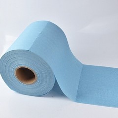 1Roll 500 Sheets Blue Non-Woven Fabric Wipes Oil/Water-Absorbent Lint-Free Paper