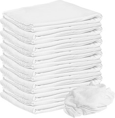 Nabob Wipers New Lint Free Cloth (15 Pack) – 100% 18×18 Inch Pack), White
