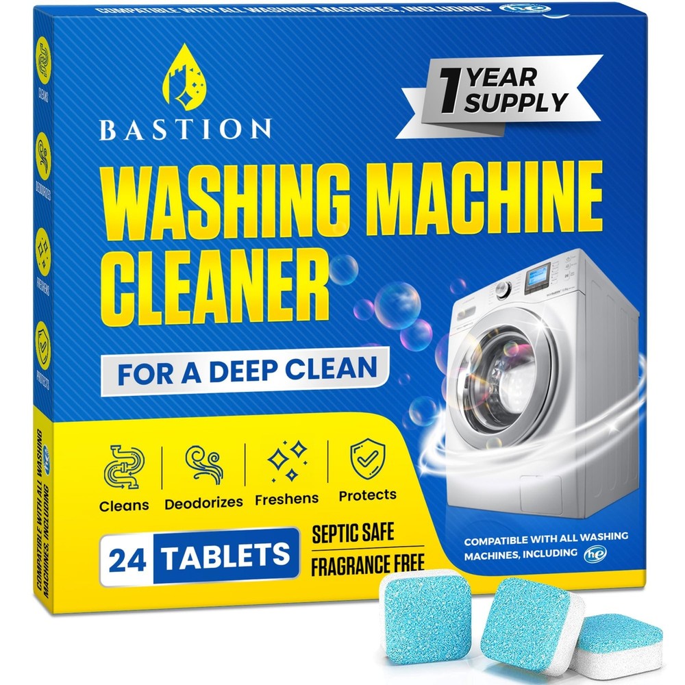 Washing Machine Cleaner Tablets 24 pack Powerful 24 Count (Pack of 1)