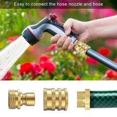Twinkle Star Heavy Duty 3/4 Garden Hose Quick Connect 2 Sets, 2 Sets