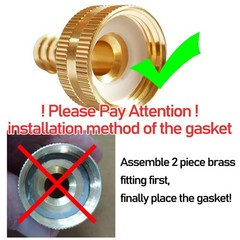 Uenede 2PCS Solid Brass 1/2″ Barb 3/4″GHT Female – Barb,