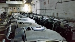 ADVANCE Warrior 34RST, 34ST Walk-Behind Floor Scrubber in AS-IS condition.