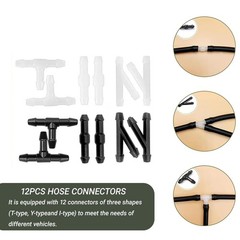YYTQP Windshield Washer Hose Kit, 4 Meter Fluid 1 Set #012, Black