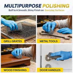 Steel Wool Cleaning & Polishing Kit, 6Pcs 00 & 6Pcs 0000 Steel Wool Pads with…