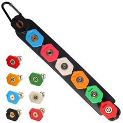 Hourleey Pressure Washer Tips, 7 Nozzle Multicolored