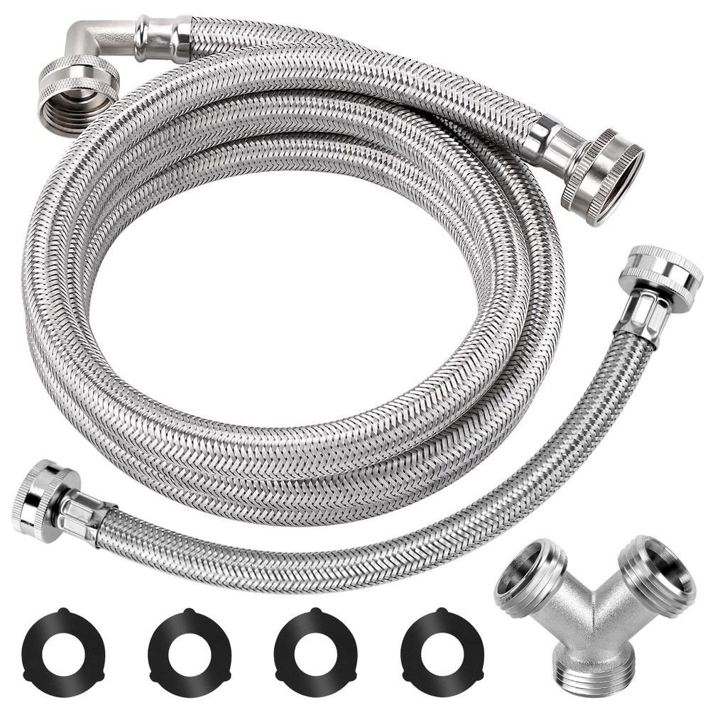 Upgraded 6Ft Steam Dryer Hose Kit by Puxyblue Includes 6Ft Braided Stainless …