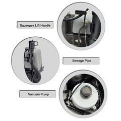 110V 17″ Brush Commercial Auto Floor Scrubber Machine 13.2gal Dual Tank