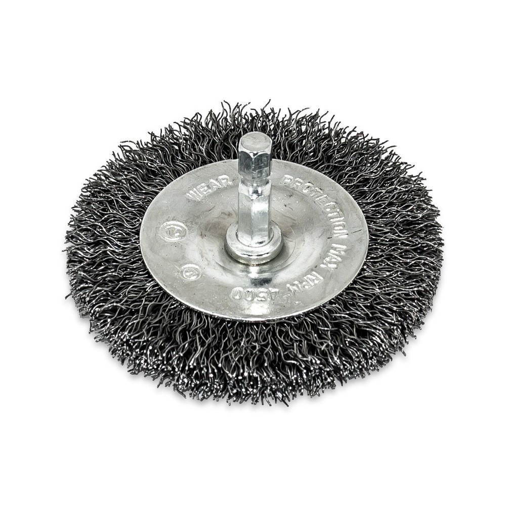 Wire Wheel, 3″ w/ 1/4″ Shank – Coarse Wire – 18 Each AES-1862
