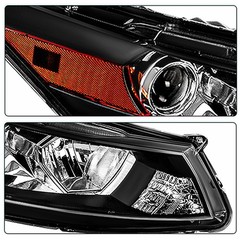Headlight Assembly for 2008-2012 Accord Coupe Projector Headlamp Black Amber RH