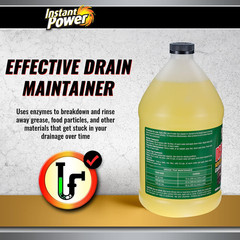 Commercial Drain Maintainer – Liquid Enzyme Clog Remover, Cleans and Deodorizes,
