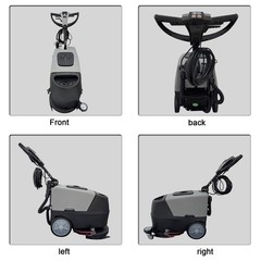 110V 17″ Brush Commercial Auto Floor Scrubber Machine 13.2gal Dual Tank