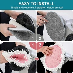 Bozdyru Spin Cordless Electric Mop Pads 6.5/6.3/6 Inch Steam/Electric Mop Pads
