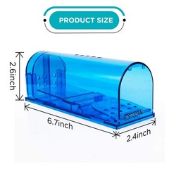 Humane Mouse Trap Reusable! [2-Pack] – Catch and Release No-Kill 2 Pack, Blue