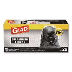 Glad 78966 30″ x 33″ Three-Ply Large Drawstring Trash Bags – Black (168/CT) New