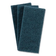 Boardwalk 402B Medium-duty Scrub Pad, 4.62 X 10, Blue, 10/carton