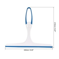 2Pcs Shower Squeegee Glass Wiper with Hanging Hole 210mm Blue