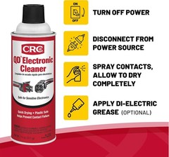 Electronic Contact Cleaner Spray Best Quick Drying Fix CRC QD Corrosion Debris11