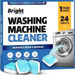 Washing Machine Cleaner Tablets 24 Pack – 24 Count (Pack of 1), Blue & White