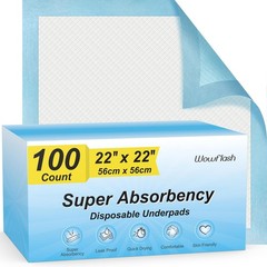 100 Count 22” x Super Absorbency Disposable 100 22″ x 22″, Blue