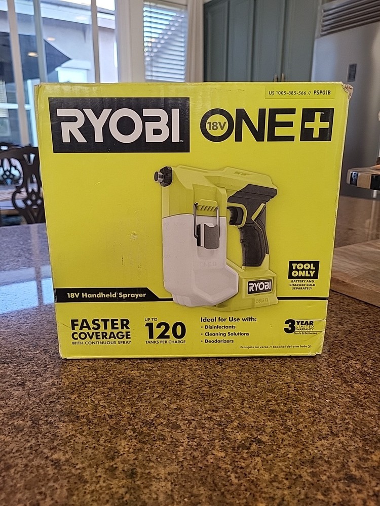 BRAND NEW Ryobi 18v Battery Operated Compact Handheld Sprayer PSP01B