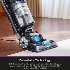 Anti-Tangle Brush Vacuum W/ Dual Motor Suction & Swivel Steering Accessories New