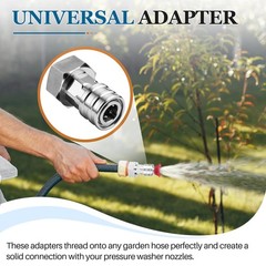 Garden Hose to Pressure Washer Adapter, 1 Pack, Stainless Steel Attachment