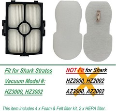 HZ3002 Filter Kit Replacement for Shark Stratos UltraLight DuoClean PowerFins Co