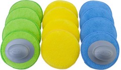 Polyte Microfiber Detailing Wax Applicator Pad w/2 Handles, 5 in, 12 Pa