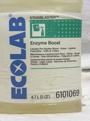 Ecolab StainBlaster Enzyme Boost Laundry Pre-Spotter 5 Quart Refill 6101069 New