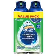 Scrubbing Bubbles Mega Bathroom and Shower Foamer 20 Ounce (Pack of 2), White