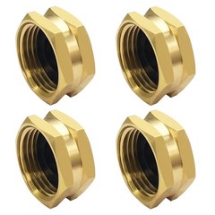 Hooshing Garden Hose End Caps Brass Cap with Washers 3/4 inches, Gold