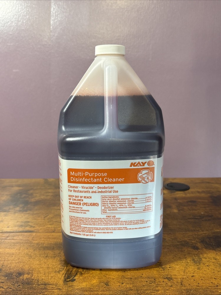 New Kay Orange Multipurpose Disinfectant Cleaner, 1 Gallon Restaurant Industrial