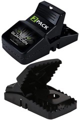 Rat Traps Indoor (2 Pack) Catch Rats, Mice, and Voles 2 Pack Traps, Black