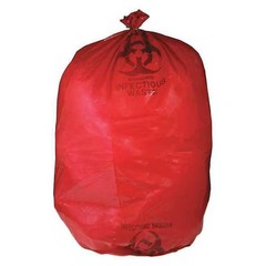 Biohazard Bags, 30 To 32 Gal., Red, Pk250, Riwb142405