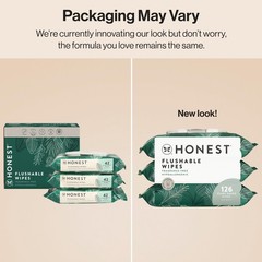 The Honest Company Hypoallergenic Flushable Wipes Sensitive Skin 42 Ct Pack of 3